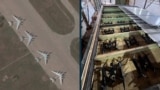 Reuters - Ukraine Security Service (SBU) handout of drones used in strikes on Russian air bases, with shot of Russian planes - Reuters screen grab