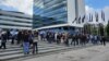 Bosnia and Herzegovina -- Union state workers and employees protest in Sarajevo, September 20, 2021.