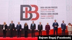 Lideri Zapadnog Balkana u Draču, u Albaniji, na samitu Brdo-Brioni, 6. oktobra 2025.