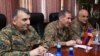 Armenia -- Colonel-General Onik Gasparian (C), the chief of the Armenian army's General Staff, meets with senior Russian military officials, Yerevan, January 25, 2021.