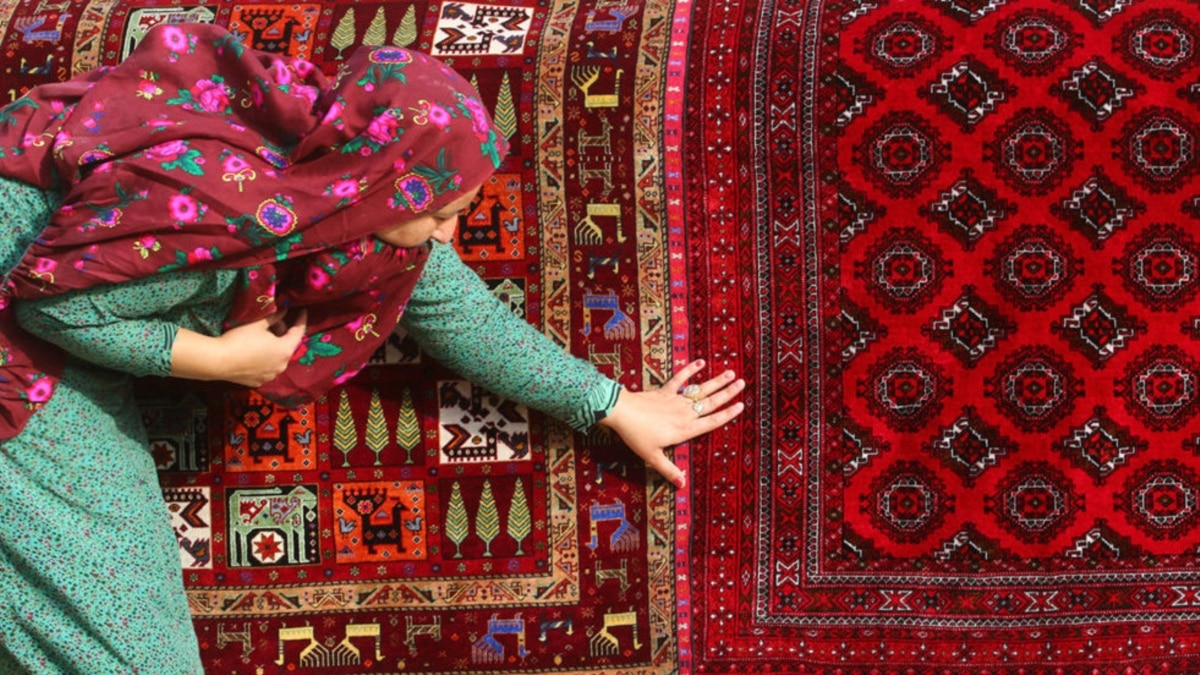 فرش ابریشم دوروی ایرانی 