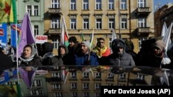 Протест прихильників Саліха Мусліма у столиці Чехії Празі, 26 лютого 2018 року