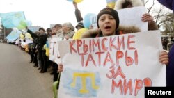 Антивоєнний протест у Криму, 10 березня 2014 року