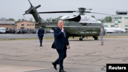 Američki predsjednik Donald Trump na putu za vojnu bazu Andrews u Marlyandu, 22. maj 2026.