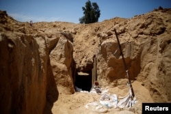 Выход из тоннеля со стороны Израиля, обнаруженный израильскими военными