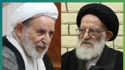 Ayatollah Mohammad Yazdi (L) and Grand Ayatollah Shobeiri-Zanjani (R).