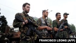 Иностранные наемники, воюющие на стороне группировки «ДНР». Донецк, август 2014 года