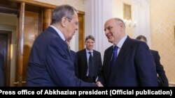 Сергей Лавров и Аслан Бжания, архивная фотография