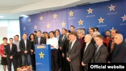 Прес конференција на Зоран Заев, претседател на СДСМ.