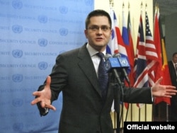 Vuk Jeremić, šef srbijanske diplomatije, nakon sastanka Savjeta bezbjednosti UN - fotografija iz arhive
