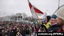 Акцыя пратэсту супраць ад «дармаедзкага» падатку ў Гомлі, 2017