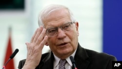 The European Union's foreign policy chief, Josep Borrell, says a new package of sanctions seeks "to limit Russia’s criminal activities against Ukrainians."