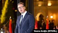 Predsednik Srbije Aleksandar Vučić na proslavi Dana srpskog jedinstva, slobode i narodne zastave u Beogradu, 15. septembra 2021.