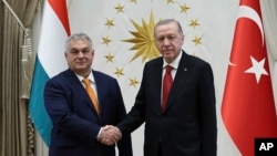 Recep Tayyip Erdoğan török elnök és Orbán Viktor magyar miniszterelnök találkozója Ankarában 2024. december 12-én