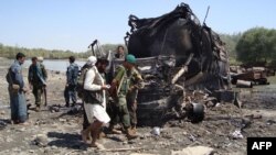 The site of the 2009 air strike in Kunduz Province (file photo)