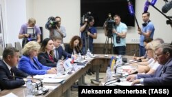 Перамовы паміж Тацьцянай Маскальковай (сьлева) і Людмілай Дзянісавай, 18 чэрвеня 2018