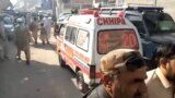 A snapshot of the video depicting the aftermath of the pakistani bomb attack on October 27th.