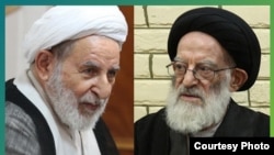 Ayatollah Mohammad Yazdi (L) and Grand Ayatollah Shobeiri-Zanjani (R).