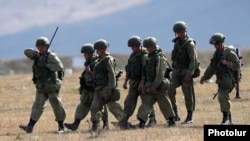 Armenia -- Russian soldiers hold a military exercise at the Alagyaz shooting range, September 24, 2020.