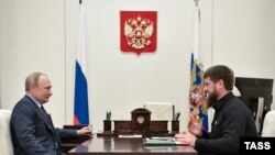 Встреча Путина и Кадырова (архивное фото)