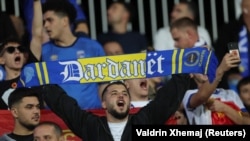 Fotografi nga përballja e ekipit kombëtar të Kosovës në futboll kundër Suedisë, në stadiumin "Fadil Vokrri" në Prishtinë, më 8 shtator 2025.