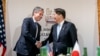 Secretarul de stat american Antony Blinken și omologul său japonez, Yoshimasa Hayashi, în cadrul summit-ului miniștrilor de Externe G7 din Japonia, 16-18 aprilie.