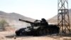 Зьнішчаны танк Лібійскай нацыянальнай арміі Халіфы Хафтара ў паўдневай частцы краіны.