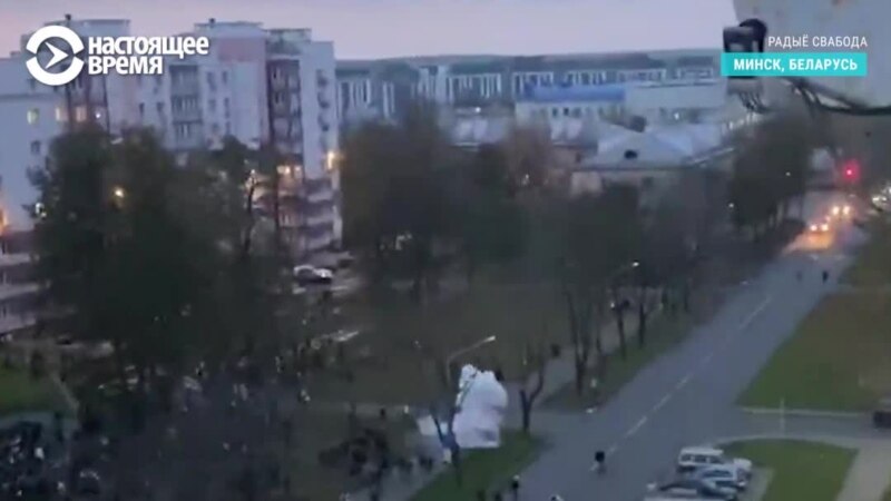 Силовой разгон протестного марша в Минске