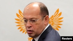 Sergei Pryadkin gjatë ushtrimit të funksionit në Federatën Ruse të Futbollit. Dhjetor 2018.