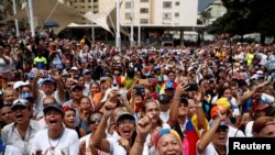 Protest pristalica Huana Guaida, Karakas 8. mart 2019. (ilustracija)