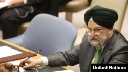 UN Security Council President Hardeep Singh Puri