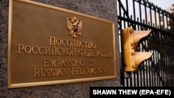 The Russian Embassy accused the United States of seeking to give a “negative image of Russia and of blaming others for its own problems.