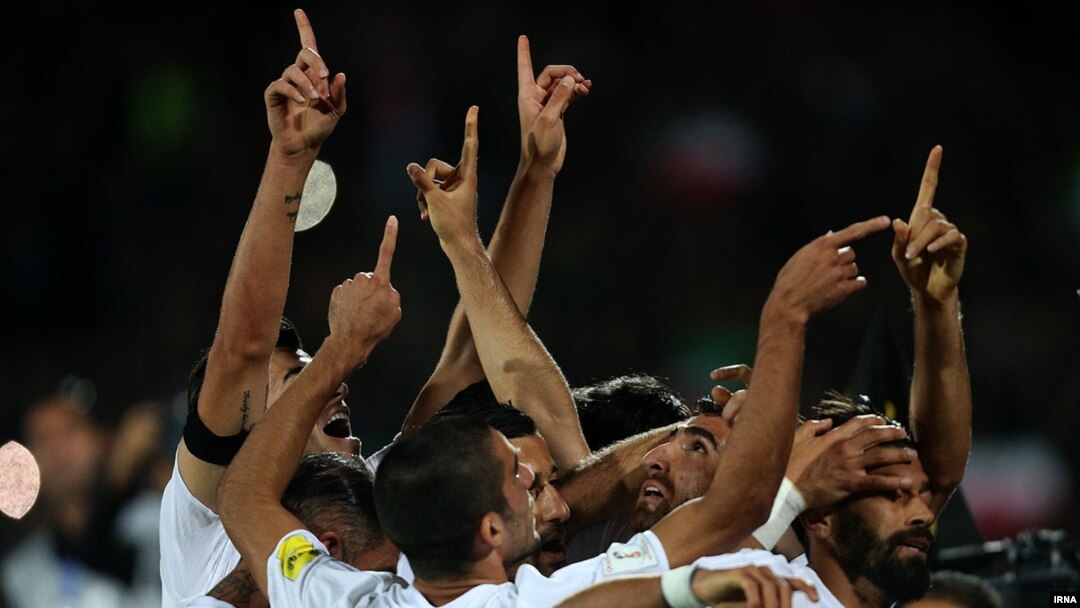 The Iranian soccer federation was also cited for using a drone during the ceremony and for "improper conduct among spectators" for their display of a banner that had religious content on it.