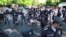 Armenia - Police arrive to Bagramian Avenue where a protest action is underway, Yerevan,16Apr,2018