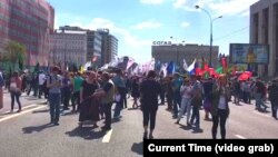 La demonstrația de duminică, la Moscova