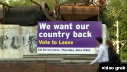 "Мы хотим вернуть себе нашу страну". Плакат сторонников Брекзита накануне референдума, июнь 2016 года