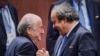 Sepp Blatter (majtas) dhe Michel Platini - fotografi nga arkivi