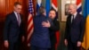 Ukraine's President Volodymyr Zelenskyy (second right) hugs US envoy Steve Witkoff, as Norway's Prime Minister Jonas Gahr Store (right) and Finnish President Alexander Stubb (left) look on during their meeting in Oslo on October 20.