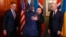 Ukraine's President Volodymyr Zelenskyy (second right) hugs US envoy Steve Witkoff, as Norway's Prime Minister Jonas Gahr Store (right) and Finnish President Alexander Stubb (left) look on during their meeting in Oslo on October 20.