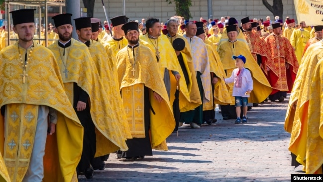 Під час відзначення 1030-річчя хрещення Русі-України під гаслом «За єдину помісну церкву». Київ, 28 липня 2018 року