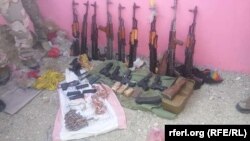 Afghanistan - Weapons discovered in Ghazni province. Photo distributed by Afghan police on December 9, 2018