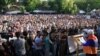 Armenia - Thousands of people demonstrate against a rise in eletrcity prices, Yerevan, 19Jun2015.