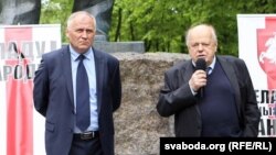 Станіслаў Шушкевіч і Мікола Статкевіч на Кангрэсе, 15 траўня 2016