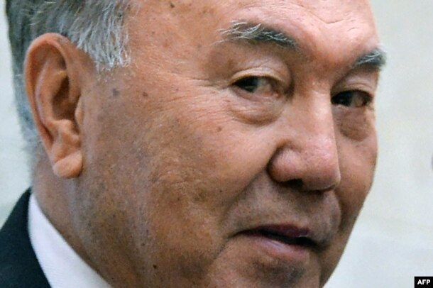 Kazakh President Nursultan Nazarbaev attends a Commonwealth of Independent States summit in Bishkek on September 16.