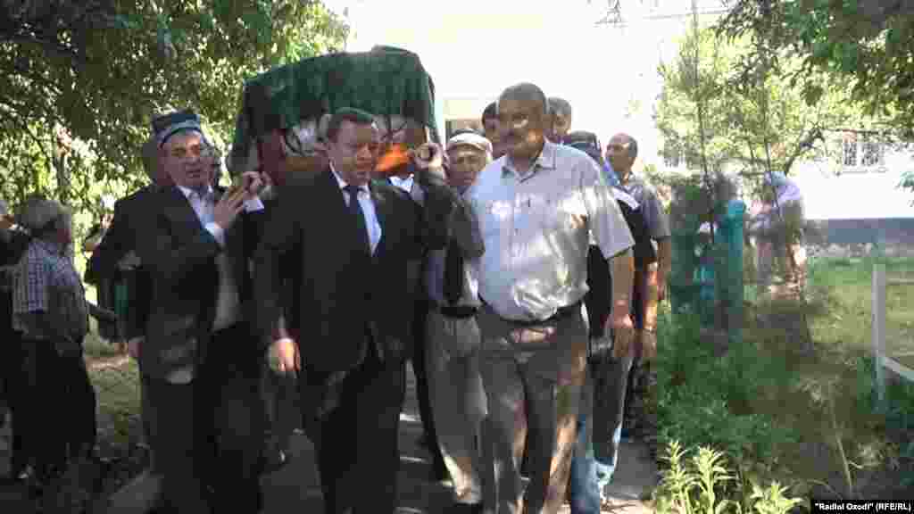 Tajikistan,Dushanbe city, funeral ceremony of tajik famous historian Rahim Masov, 22June2018