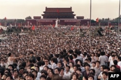Тяньаньмэнь алаңындағы наразылық. Пекин, 1989 жыл.