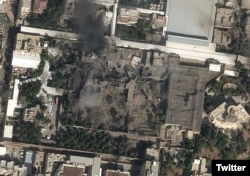 Тасвири моҳвораӣ аз ҷойи иқомати расмии Алии Хоманаӣ пас аз ҳамлаи Исроилу Амрико дар рӯзи 28-уми феврал