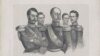 Николай Первый с сыновьями (на дальнем плане - в.к. Николай и Михаил)