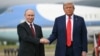 (FILES) US President Donald Trump greets Russian President Vladimir Putin on the tarmac after they arrived at Joint Base Elmendorf-Richardson in Anchorage, Alaska, on August 15, 2025.