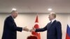 Рускиот претседател Владимир Путин со неговиот турски колега Реџеп Таип Ердоган 